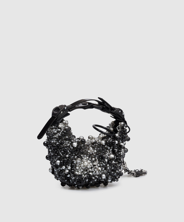 Innerraum Чорна сумка-хобо HM0 з намистинами HM0OBPEARLS зображення 3