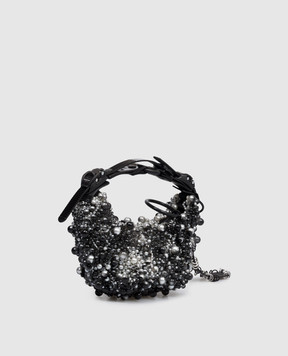 Innerraum Черная сумка-хобо HM0 с бусинами HM0OBPEARLS