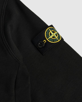 Stone Island Детская черная спортивная куртка с логотипом L1S166100004S00401012