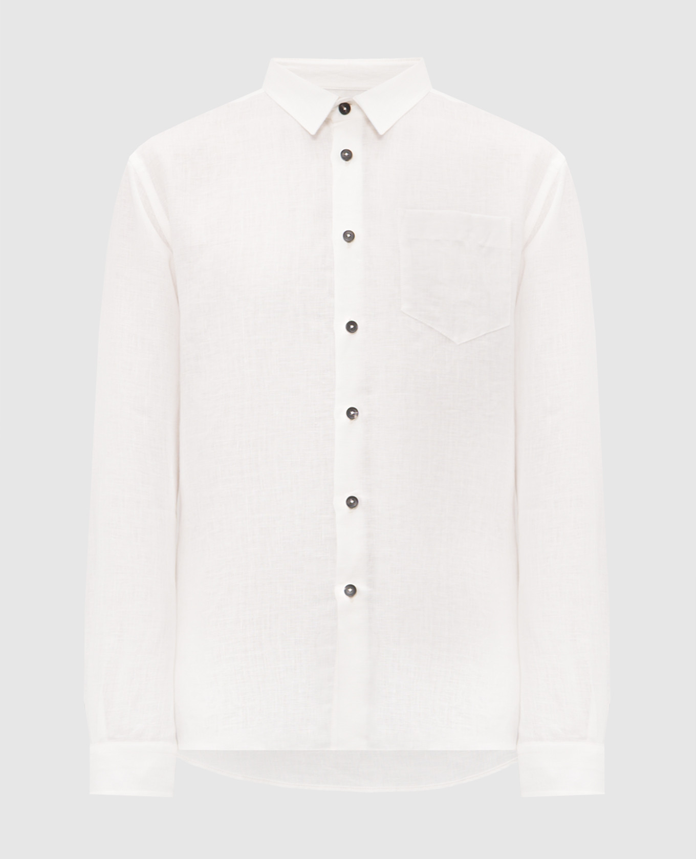 Белая рубашка из льна