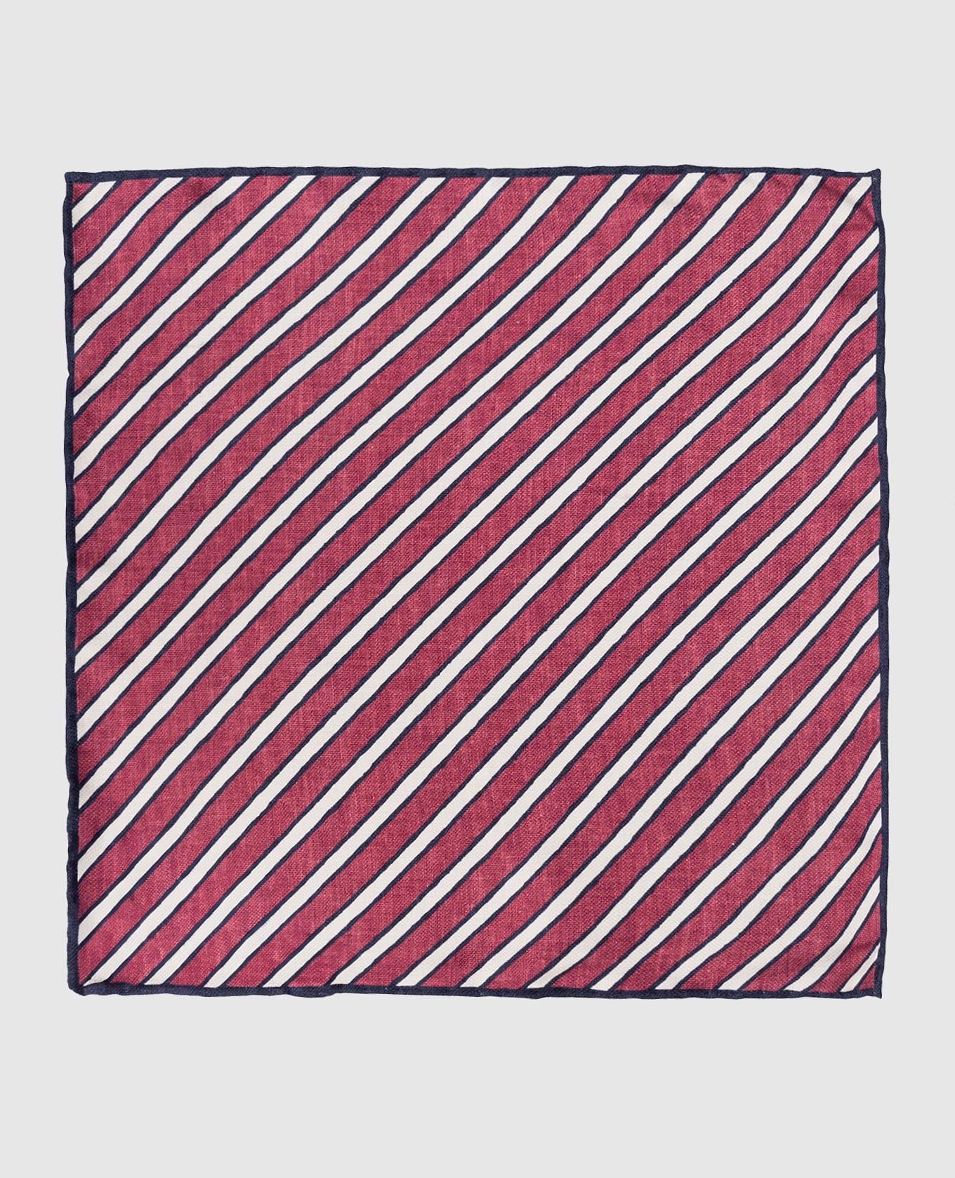 Бордовый платок-паше из шелка в полоску