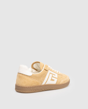 Balmain Бежеві замшеві кросівки Swan GN1VI735LACS