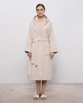 Missoni Home Бежевий махровий халат Chalk в брендовий візерунок 1D3AC99718