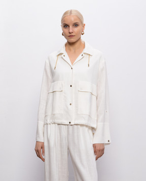 Herno Белая куртка с леном GI000392D12689