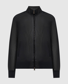 Cashmere&Whiskey Чорна шкіряна куртка DF272