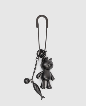 Juun.j Чорна брошка з підвісками JW618ZW025