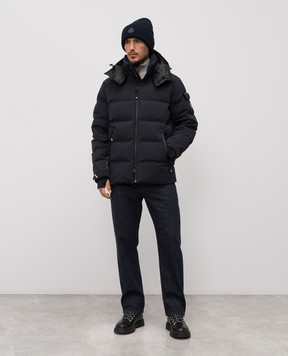 Moncler Grenoble Синий горнолыжный пуховик Мongetech K20971A0004353066