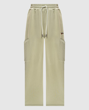 Off-White Зелені спортивні штани з логотипом 2CH025F25FLE001