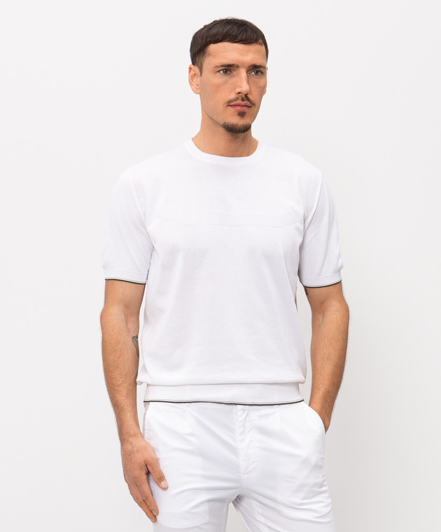 Stefano Ricci Белая футболка с узором монограммы K616448G10F26115 изображение 3