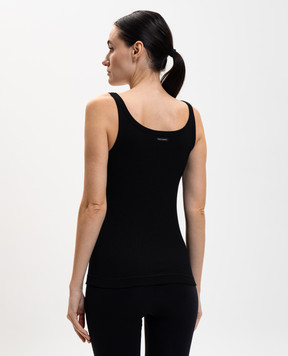 Dolce&Gabbana Чорний топ в рубчик F8U09TFU7AV