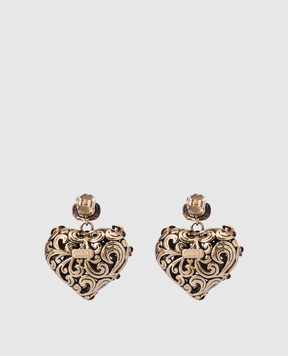CelesteG Золотисті сережки Heart Openwork 1649
