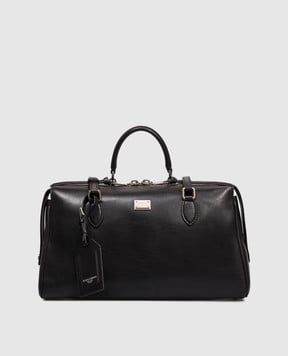 Dolce&Gabbana Черная кожаная сумка Vittoria с логотипом BB7844AW118
