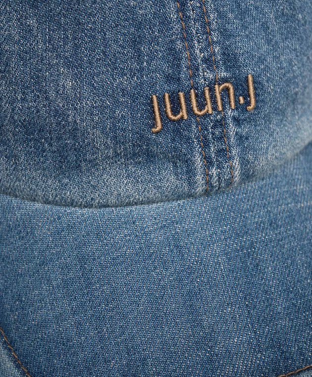 Juun.j Синяя джинсовая кепка с высотой логотипа JC638BP6DP изображение 4