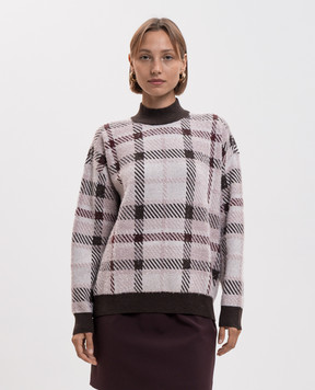 Twinset Розовый свитер в клетку 262LI3UAA