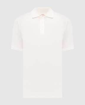 Brunello Cucinelli Поло з бавовни кольору айворі M29800125