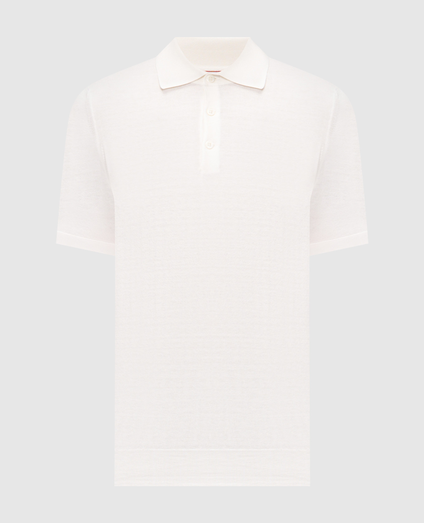 Поло из хлопка цвета айвори