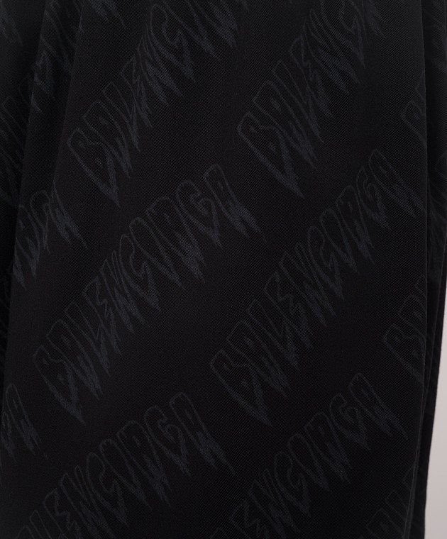 Balenciaga Чорні шорти в принт логотипа 871411TUL02 зображення 4