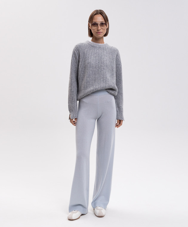 Allude Сірий светр з кашеміру та шовку 26577091 зображення 2