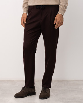 Peserico Бордовые брюки из шерсти R54274W02710