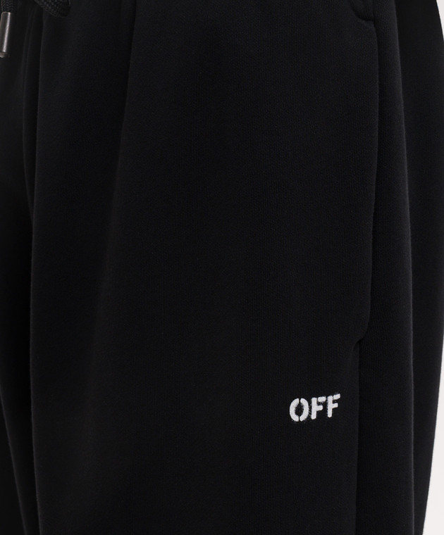 Off-White Чорні спортивні штани з принтом 44MCH05AS26F007 зображення 5