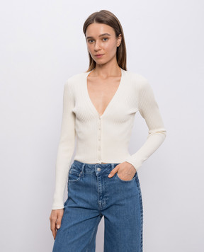 Simkhai Бежевый кардиган Ailany в рубчик 2246003K