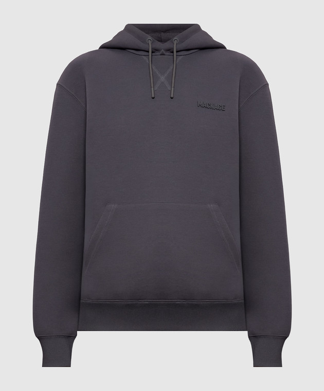 Mackage Серые худи с фактурным логотипом ZOSIAZZ