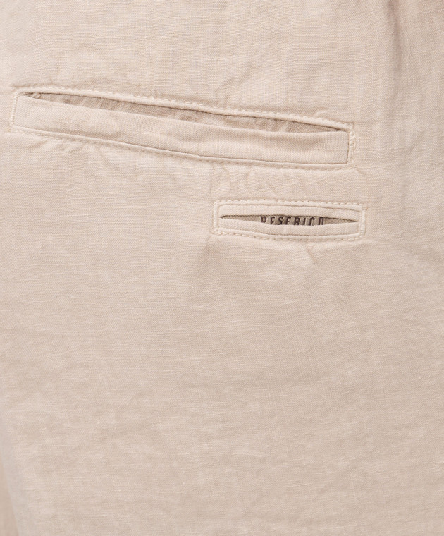 Peserico Бежеві шорти з льону R54235T00D02494 зображення 5