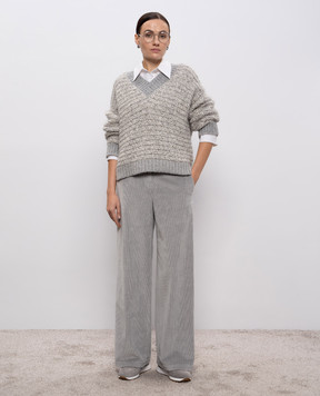 Peserico Сірі вельветові штани P04835T303642