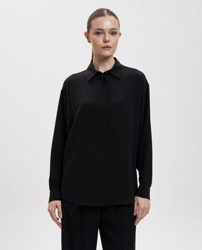 The Row Черная блуза Esetan из шелка 10471W4296