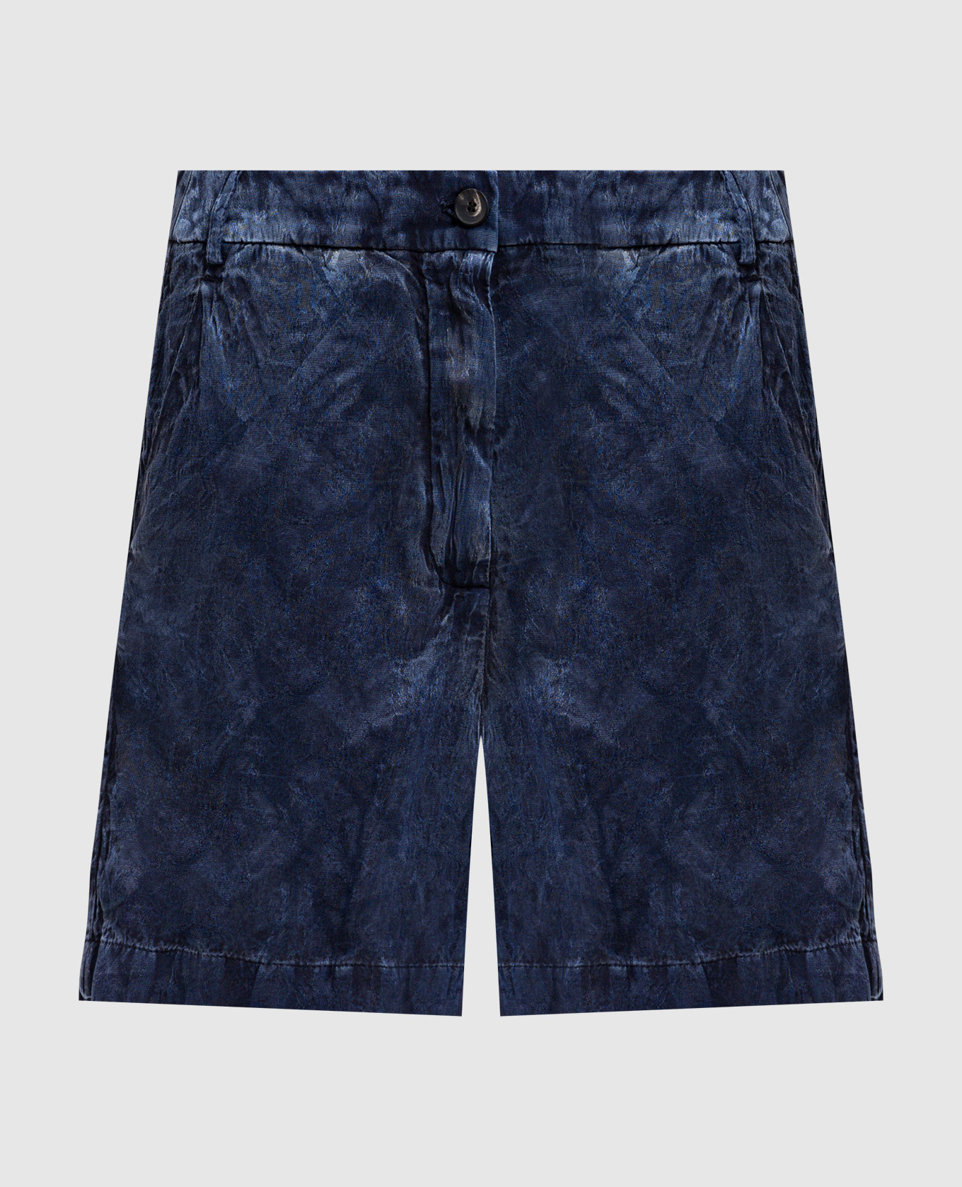 Синие шорты с тканым узором