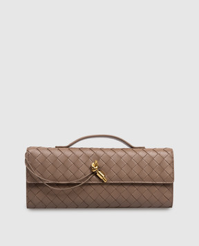 Bottega Veneta Коричневый кожаный клатч Andiamo 741511VCPP3