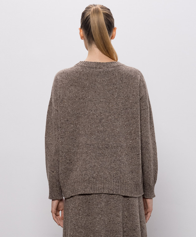 Max Mara Weekend Коричневий светр PALCHI з вовною та шовком WKDPALCHI зображення 4