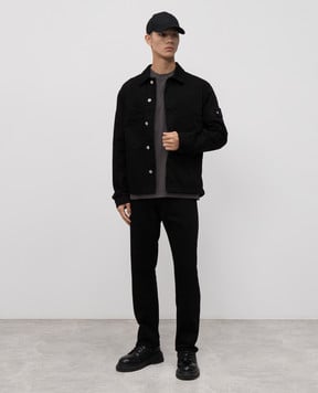 Stone Island Чорні джинси з патчем логотипа K2S15J100005S00J5