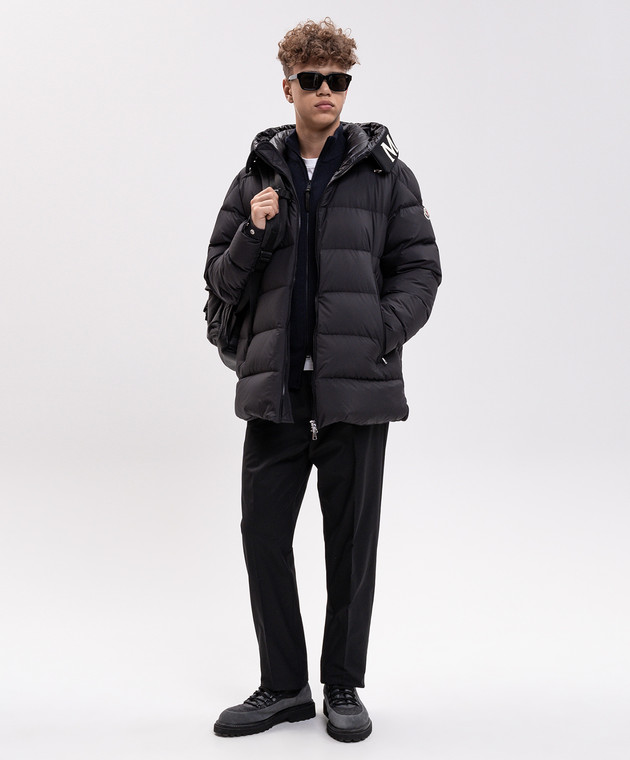 Moncler Синий кардиган из шерсти и кашемира L20919B00013M4281 изображение 2
