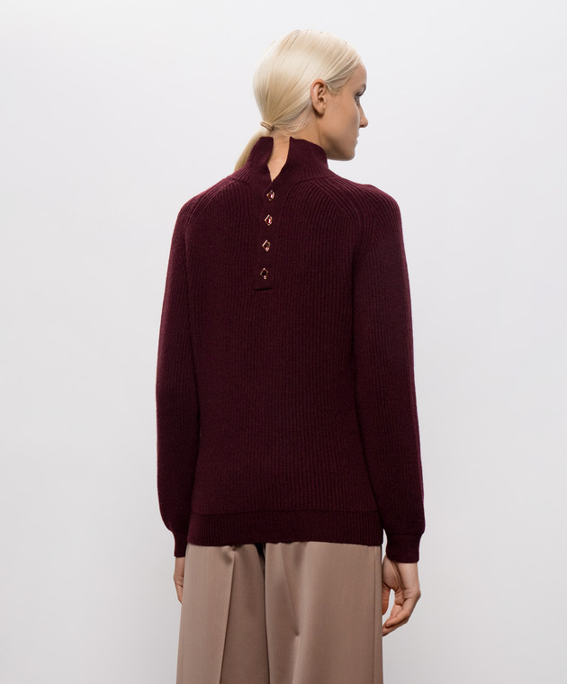 Dondup Бордовый свитер Dolcevita DT458M00988D002 изображение 4