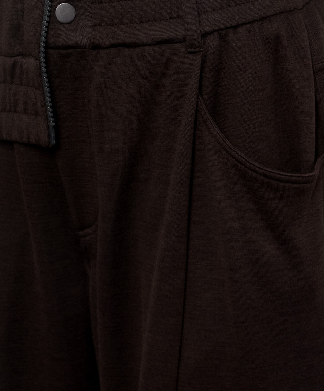 Brunello Cucinelli Коричневі штани з шовком MP828B2B99 зображення 5