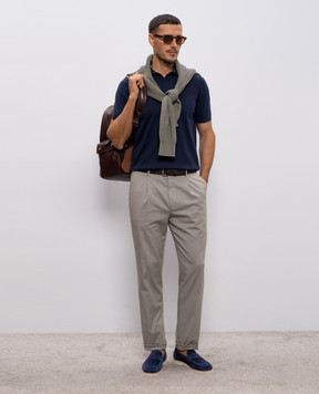 Brunello Cucinelli Брюки цвета хаки M289LE1450