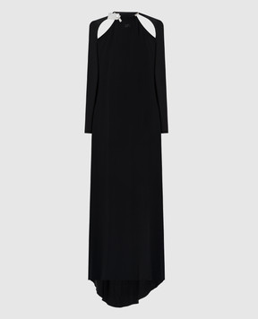 Off-White Чорна сукня максі з логотипом 2DB55YF25JER001