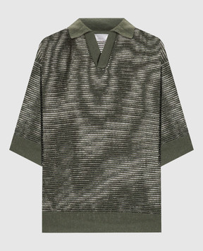 Peserico Зелений топ з коміром-поло S99113F129056T