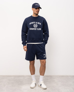 Sporty & Rich Синие шорты с принтом логотипа SH03976218BL106
