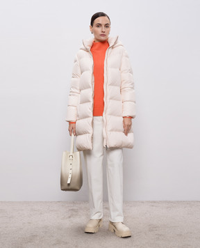 Peserico Рожевий светр з вовни, шовку і кашеміру з ланцюжком моніль S99143F07K09018