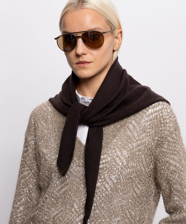 Brunello Cucinelli Коричневий бактус з кашеміру M12201889 зображення 2