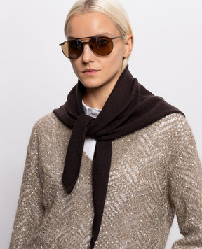 Brunello Cucinelli Коричневий бактус з кашеміру M12201889