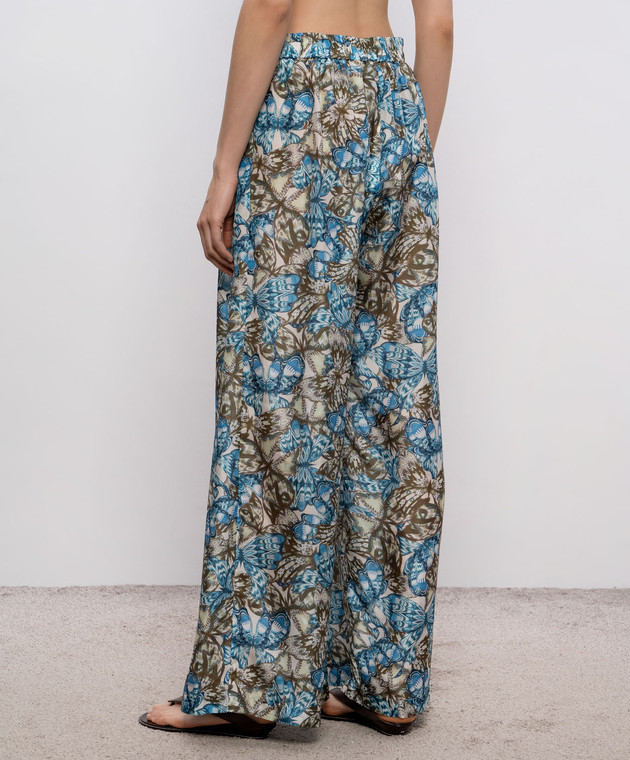 Momoni Штани Aspen із шовку в принт MOPA01902MO зображення 4