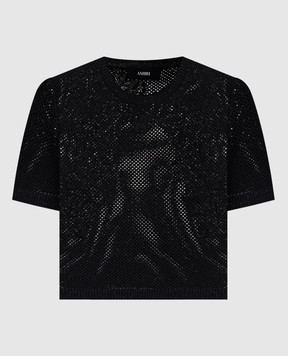 AMIRI Чорний топ у візерунок AWTOKN1032
