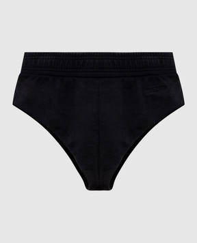 Vetements Черные мини-шорты с вышивкой логотипа WE76SS510B