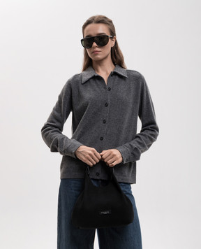 Gianni Chiarini Чорна замшева сумка-тоут Dua BS9799CMPL