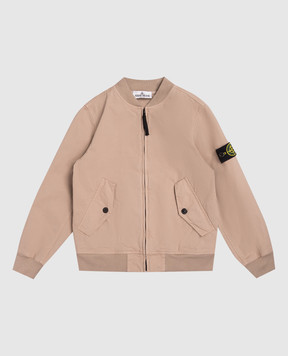 Stone Island Дитячий бежевий бомбер з логотипом L1S164100005S000114