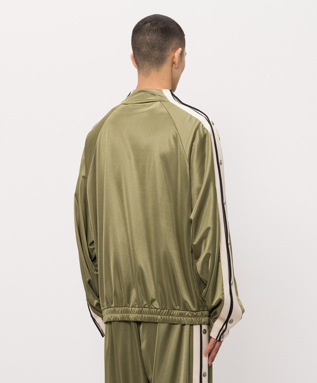 Palm Angels Спортивна куртка кольору хакі з принтом логотипа PMBD08MS26FAB001 зображення 4
