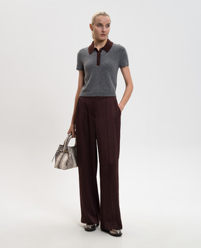 Simkhai Сірий топ з кашеміру з коміром-поло 1262204K